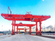 Kontrol Kabin 45 Ton Rail Mounted Container Gantry Crane Untuk Mengangkat
